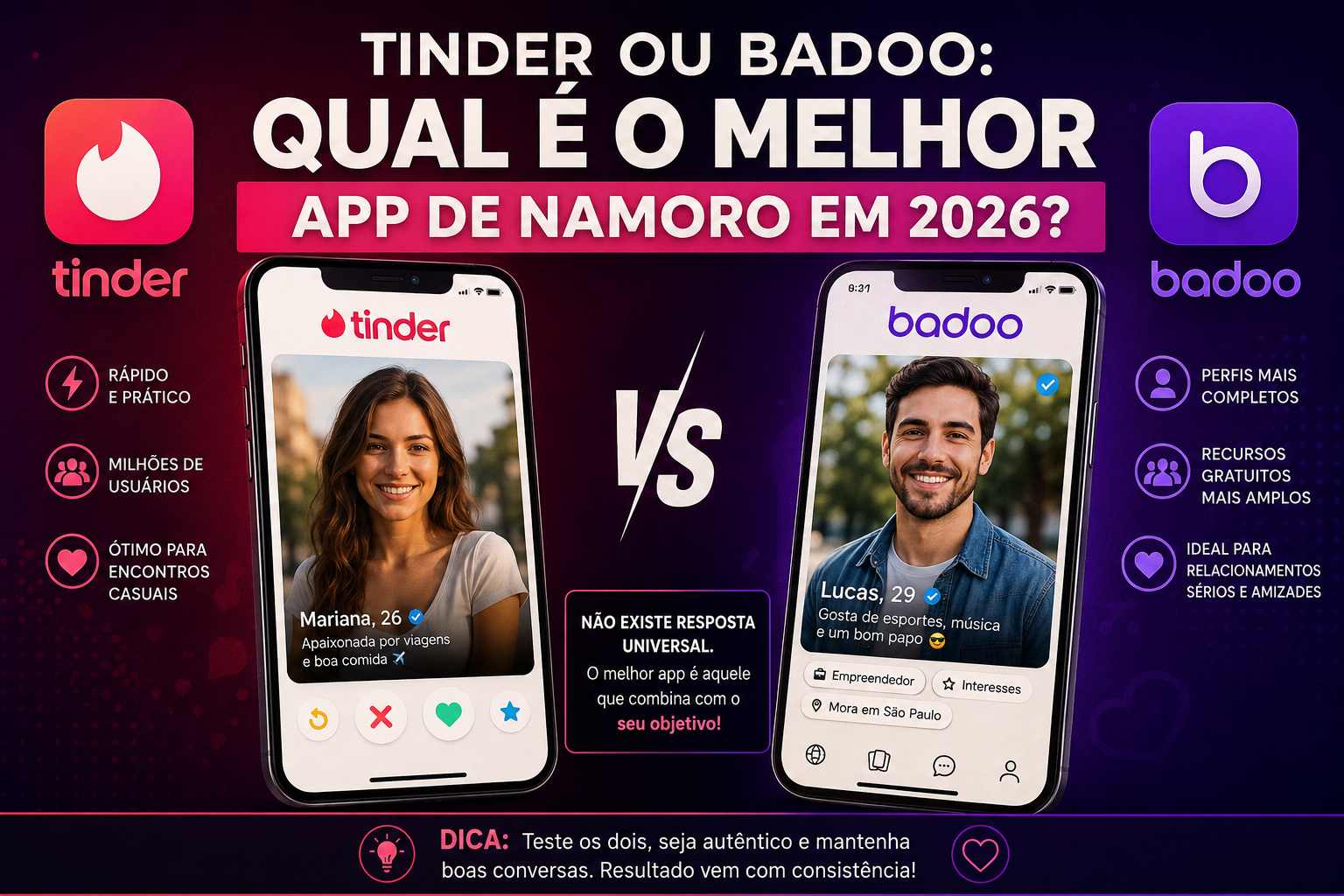tinder ou badoo